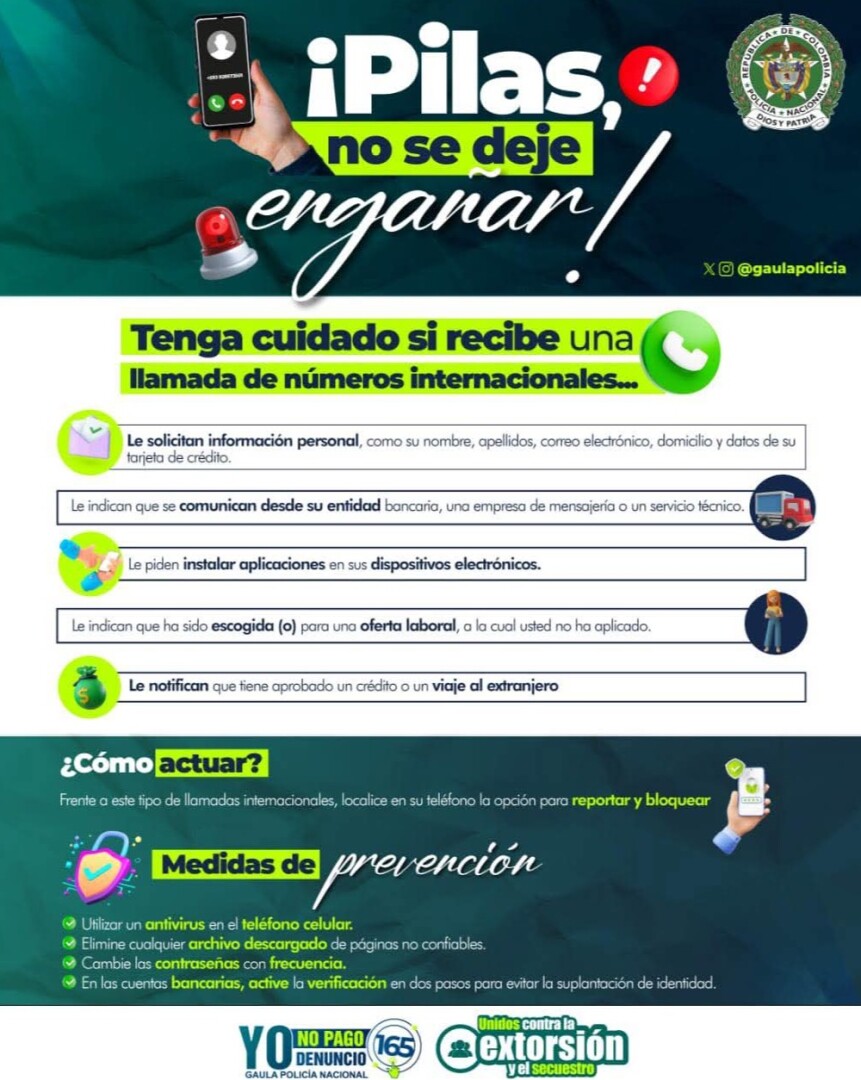 ¡UNIDOS CONTRA LA EXTORSIÓN Y EL SECUESTRO!